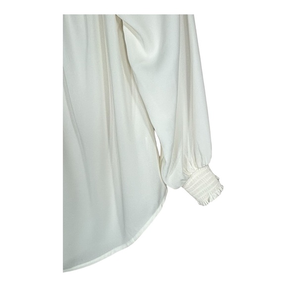 New With Tag Express Off White Long Sleeve Blouse Size S - Picture 4 of 9